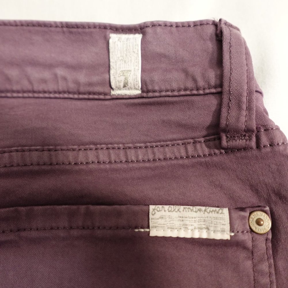 7 for all Mankind Gwenevere cropped women's 27 purple - Picture 8 of 16